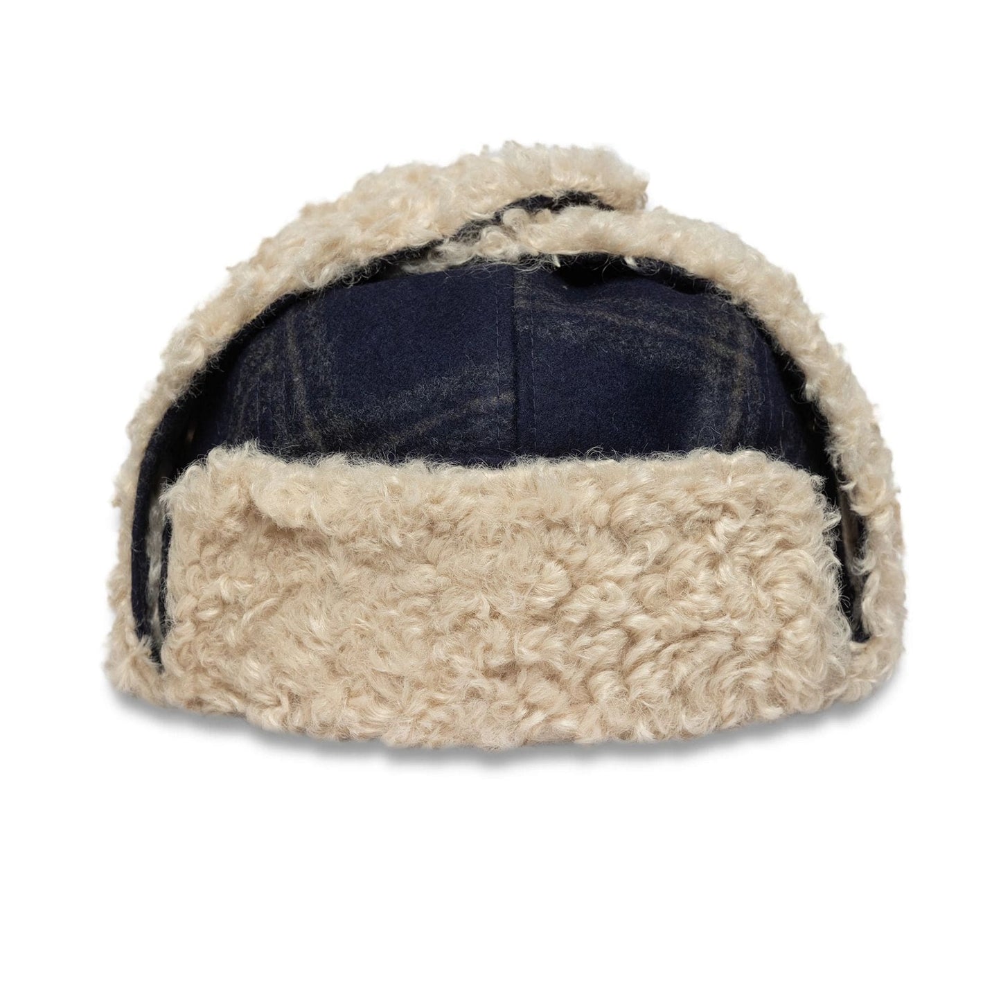 This is a New Era Loden Navy Trapper Hat 3