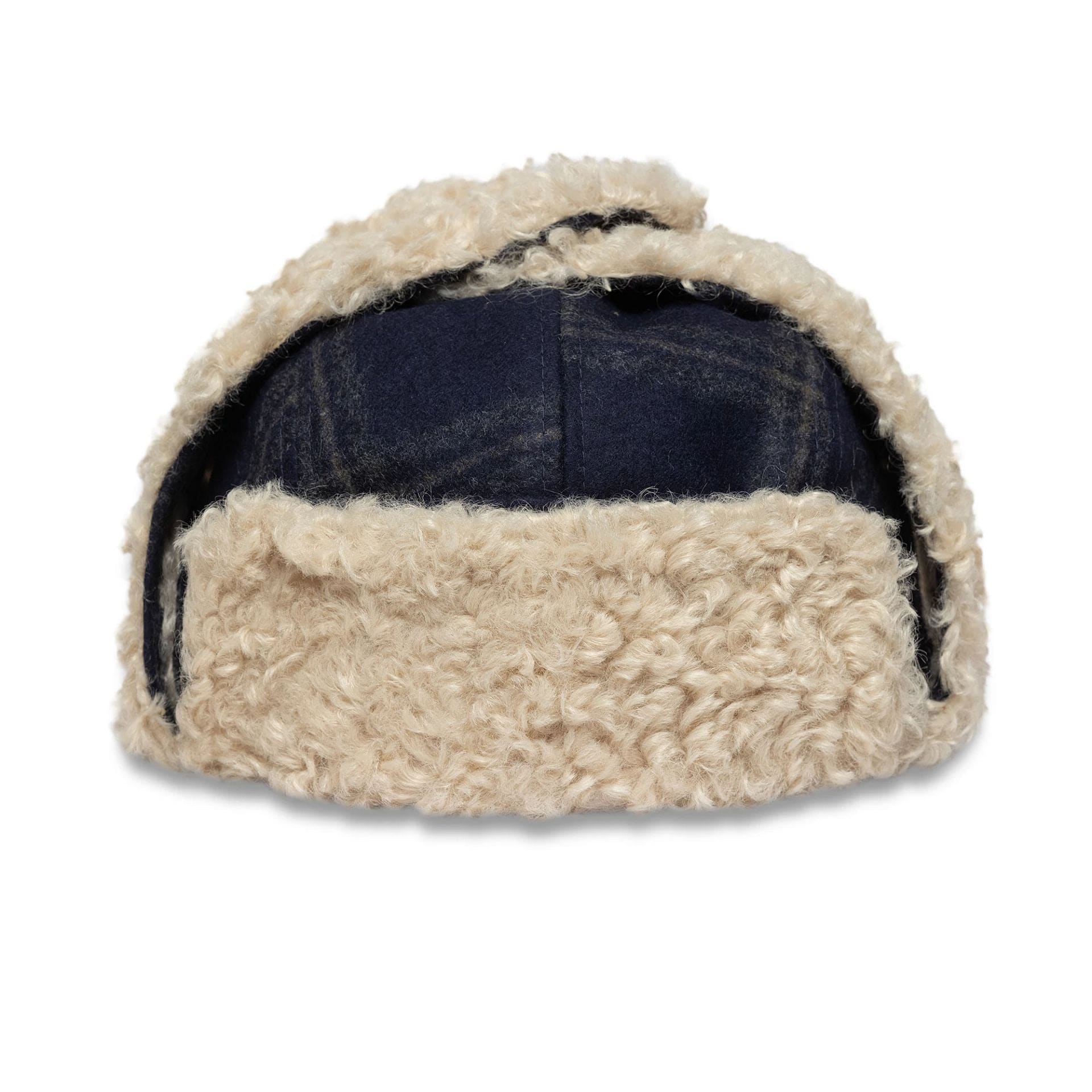 This is a New Era Loden Navy Trapper Hat 3