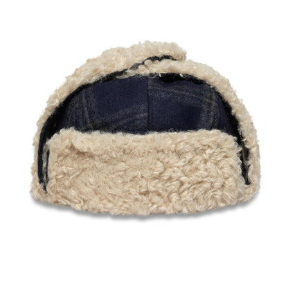 This is a New Era Loden Navy Trapper Hat 3