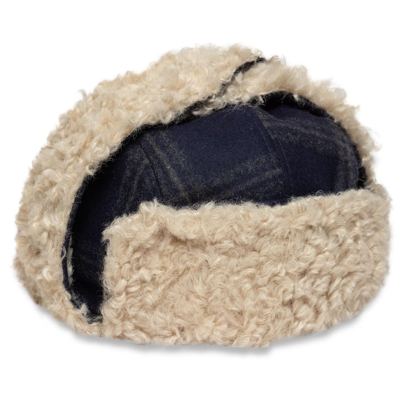 This is a New Era Loden Navy Trapper Hat 5