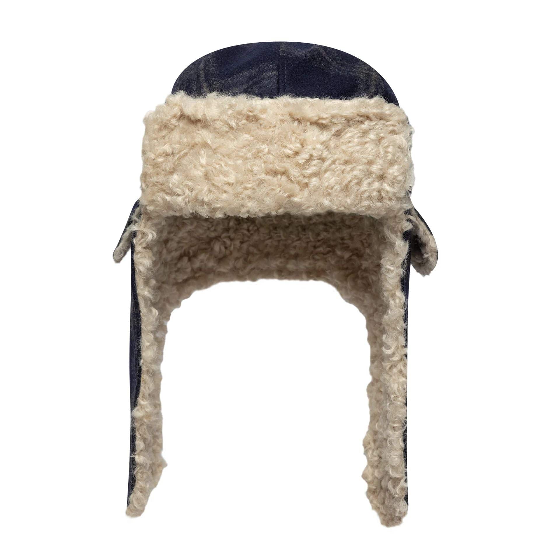 This is a New Era Loden Navy Trapper Hat 4