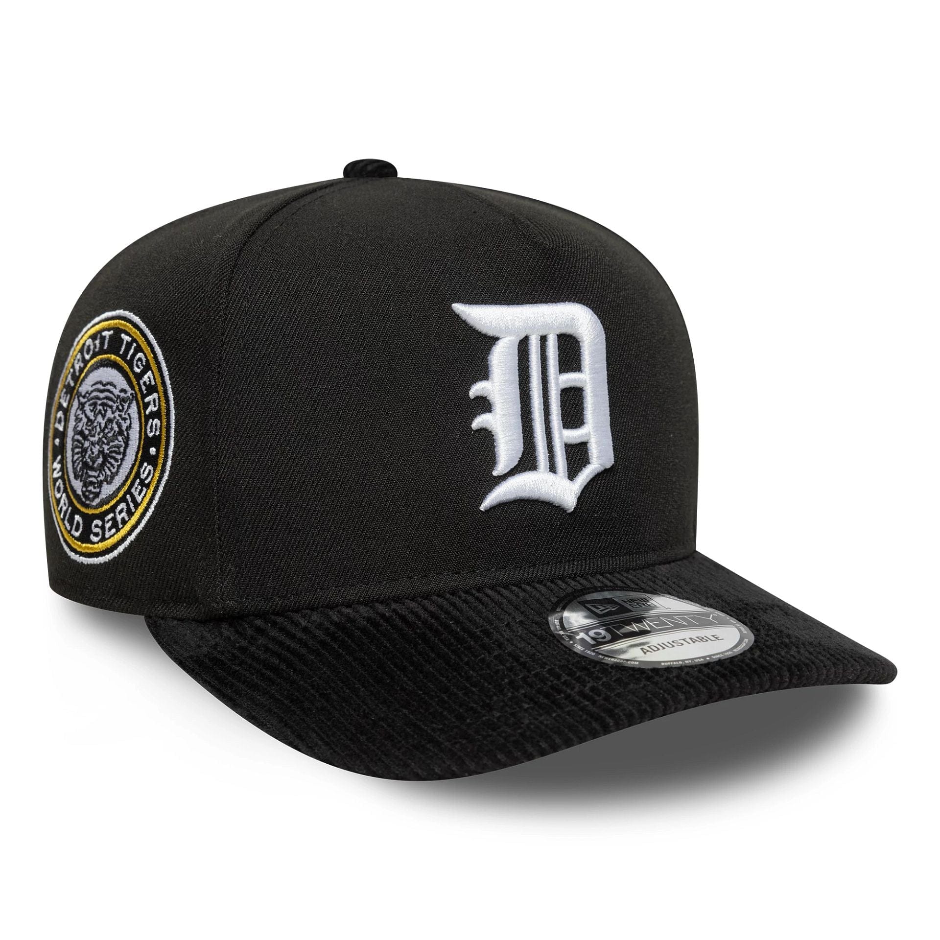 This is a Detroit Tigers MLB Cooperstown Cord Black 19TWENTY Adjustable Cap 1