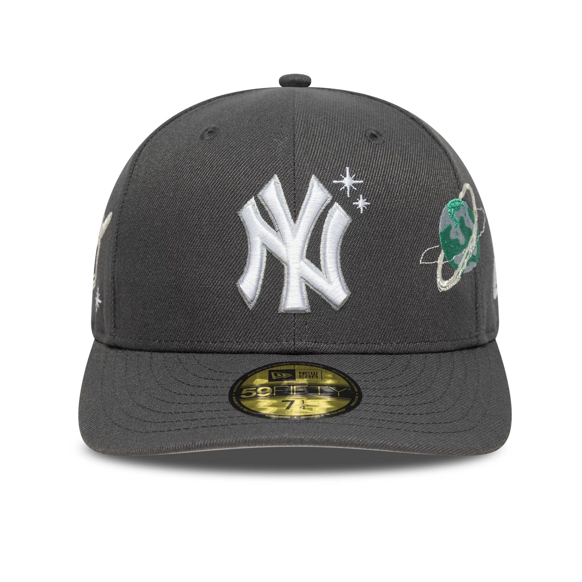 This is a New York Yankees MLB Planet Icon Charcoal 59FIFTY Fitted Cap 5