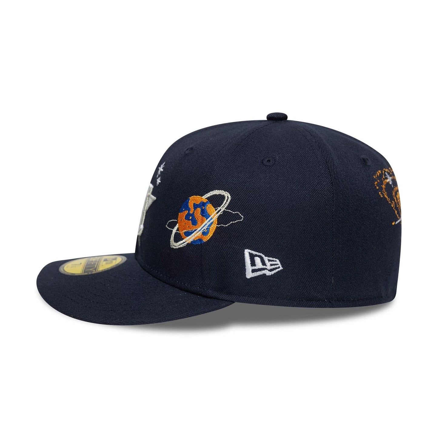 This is a Houston Astros MLB Planet Icon Navy 59FIFTY Fitted Cap 6