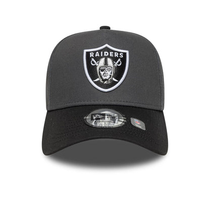 This is a Las Vegas Raiders NFL Charcoal 9FORTY E-Frame Adjustable Cap 2