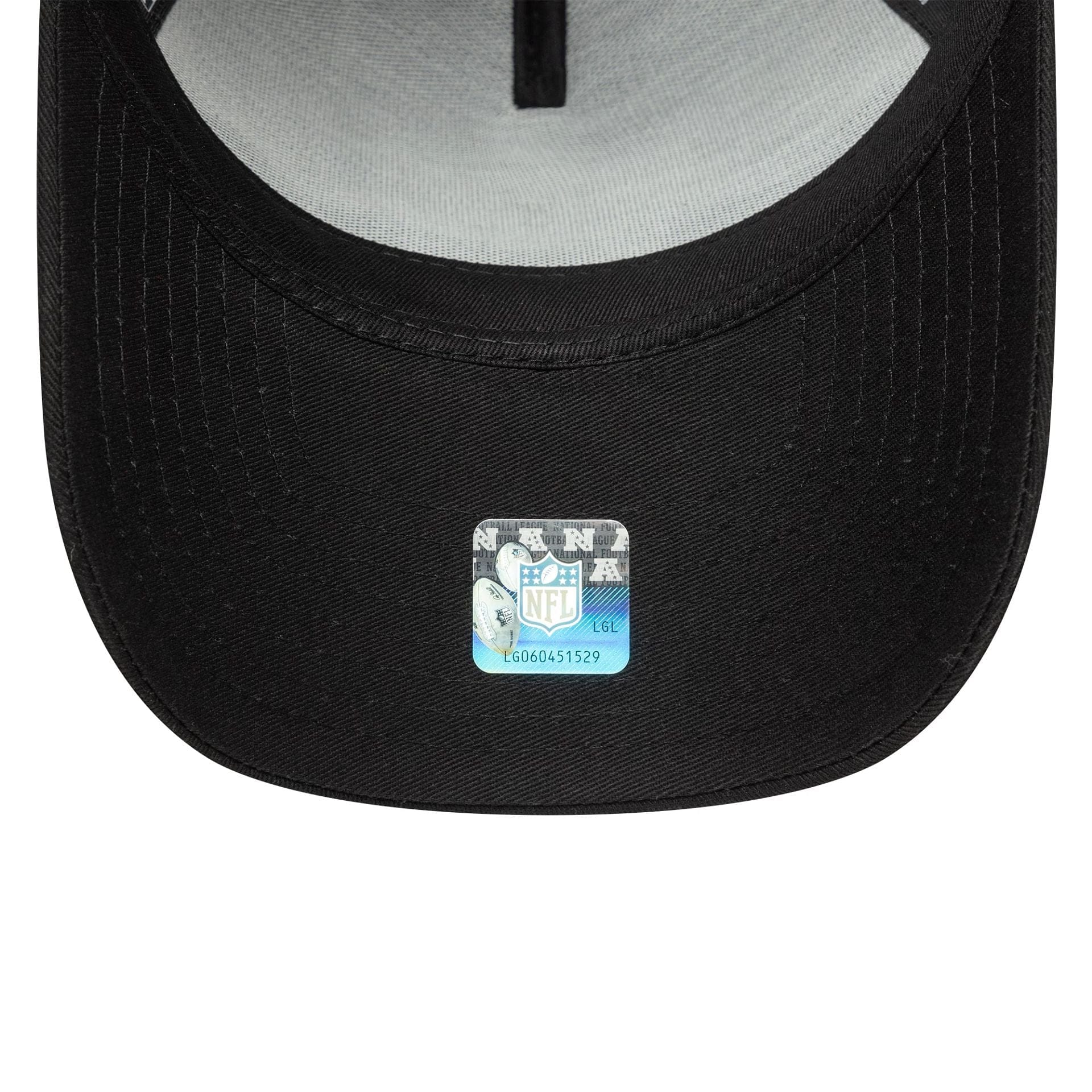 This is a Las Vegas Raiders NFL Charcoal 9FORTY E-Frame Adjustable Cap 5