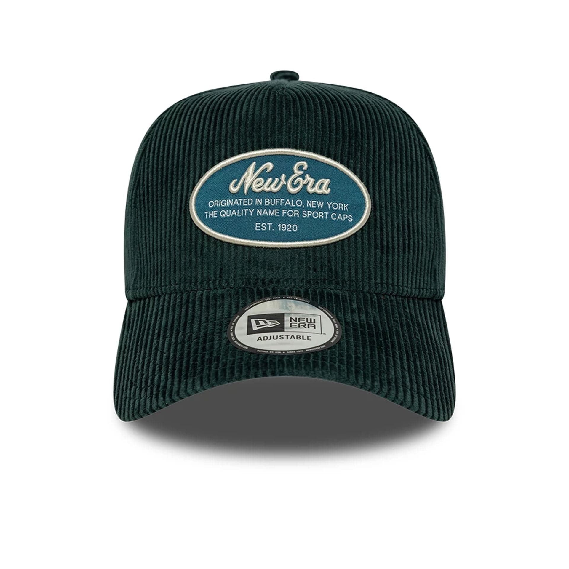 This is a  New Era Patch Cord Dark Green 9FORTY E-Frame Adjustable Cap 2