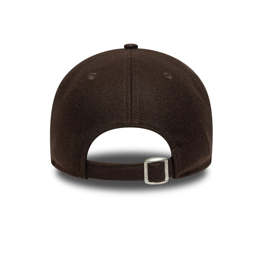 This is a  New Era Melton Wool Dark Brown 9TWENTY A-Frame Adjustable Cap 4