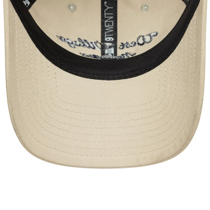 This is a  New Era Wordmark Cream 9TWENTY Adjustable Cap 5