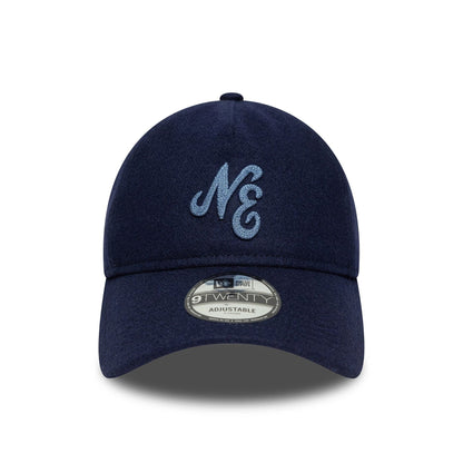 This is a  New Era Melton Wool Navy 9TWENTY A-Frame Adjustable Cap 2