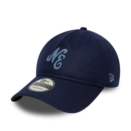 This is a  New Era Melton Wool Navy 9TWENTY A-Frame Adjustable Cap 1