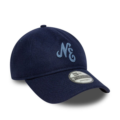 This is a  New Era Melton Wool Navy 9TWENTY A-Frame Adjustable Cap 3
