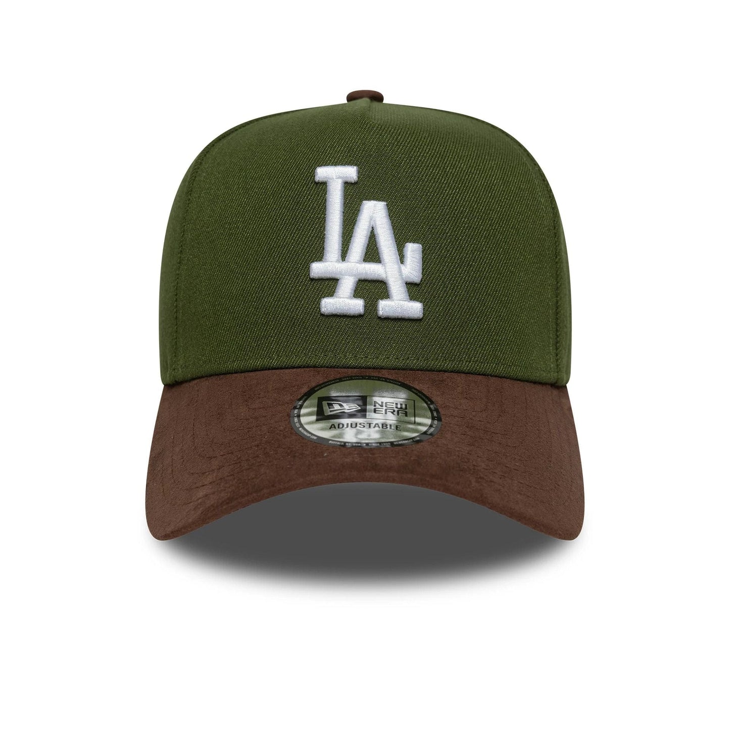 This is a LA Dodgers MLB Suede Visor Dark Green 9FORTY E-Frame Adjustable Cap 2