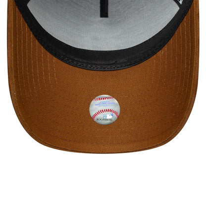 This is a Detroit Tigers MLB Suede Visor Navy 9FORTY E-Frame Adjustable Cap 5