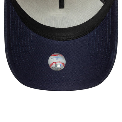 This is a New York Yankees MLB World Series Patch Cream 9FORTY E-Frame Adjustable Cap 6