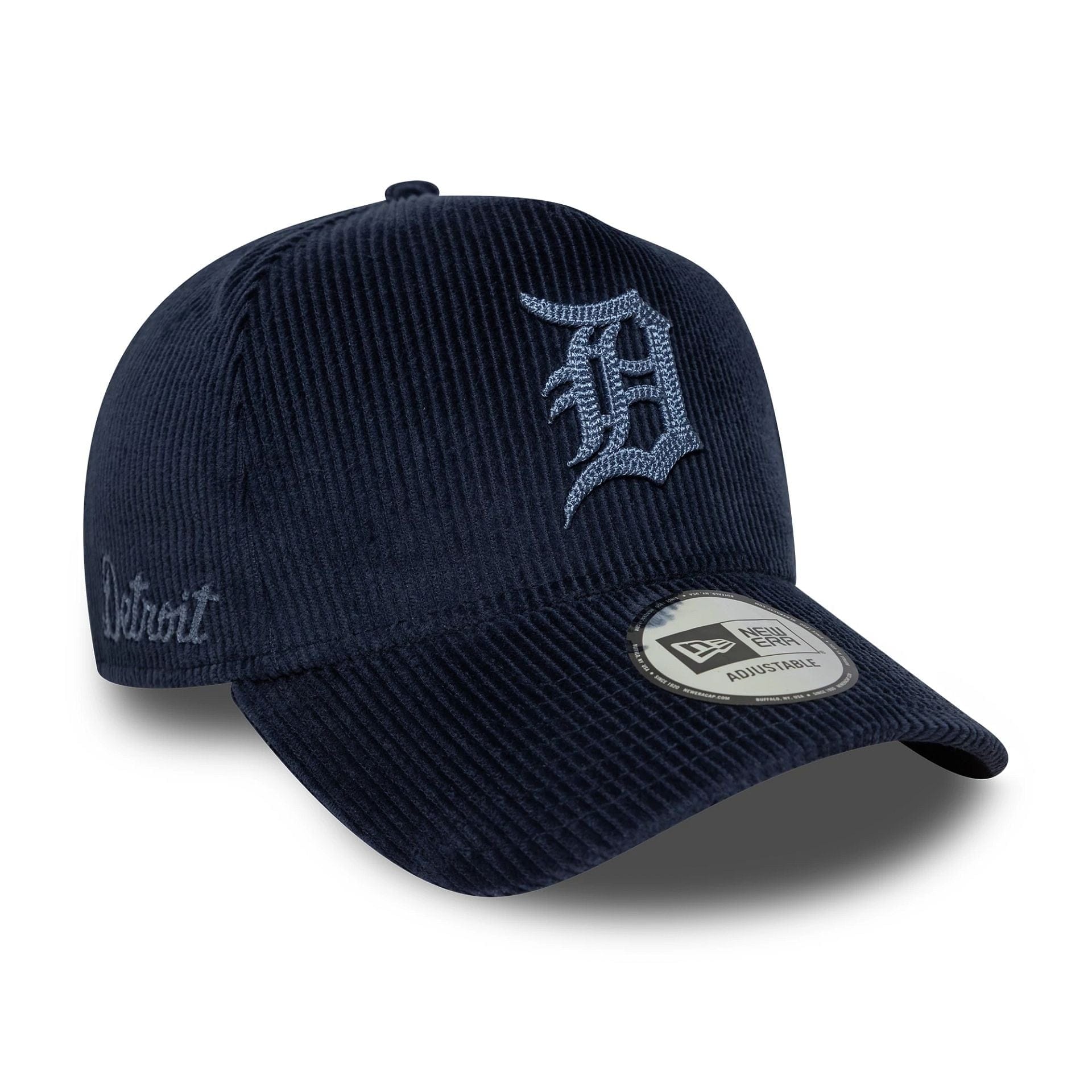 This is a Detroit Tigers MLB Cord Navy 9FORTY E-Frame Adjustable Cap 1