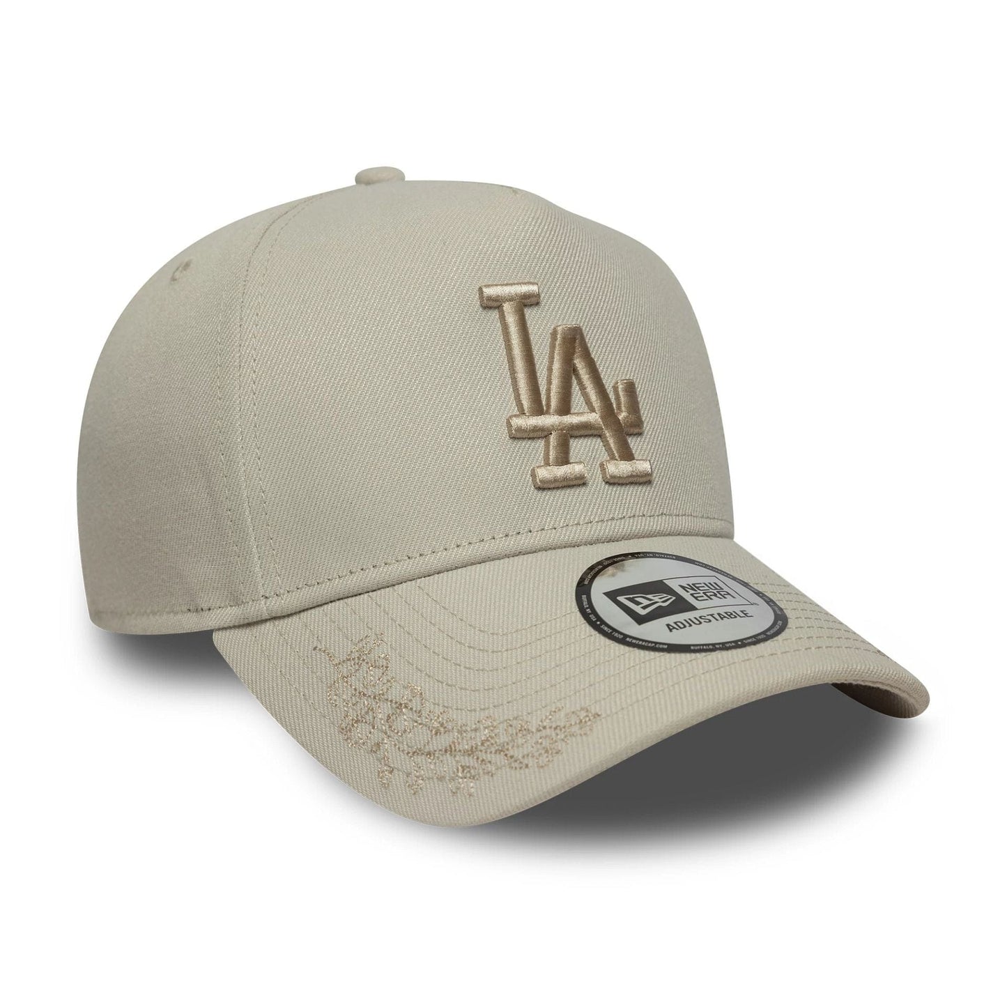 This is a LA Dodgers MLB Tonal Icon Cream 9FORTY E-Frame Adjustable Cap 3
