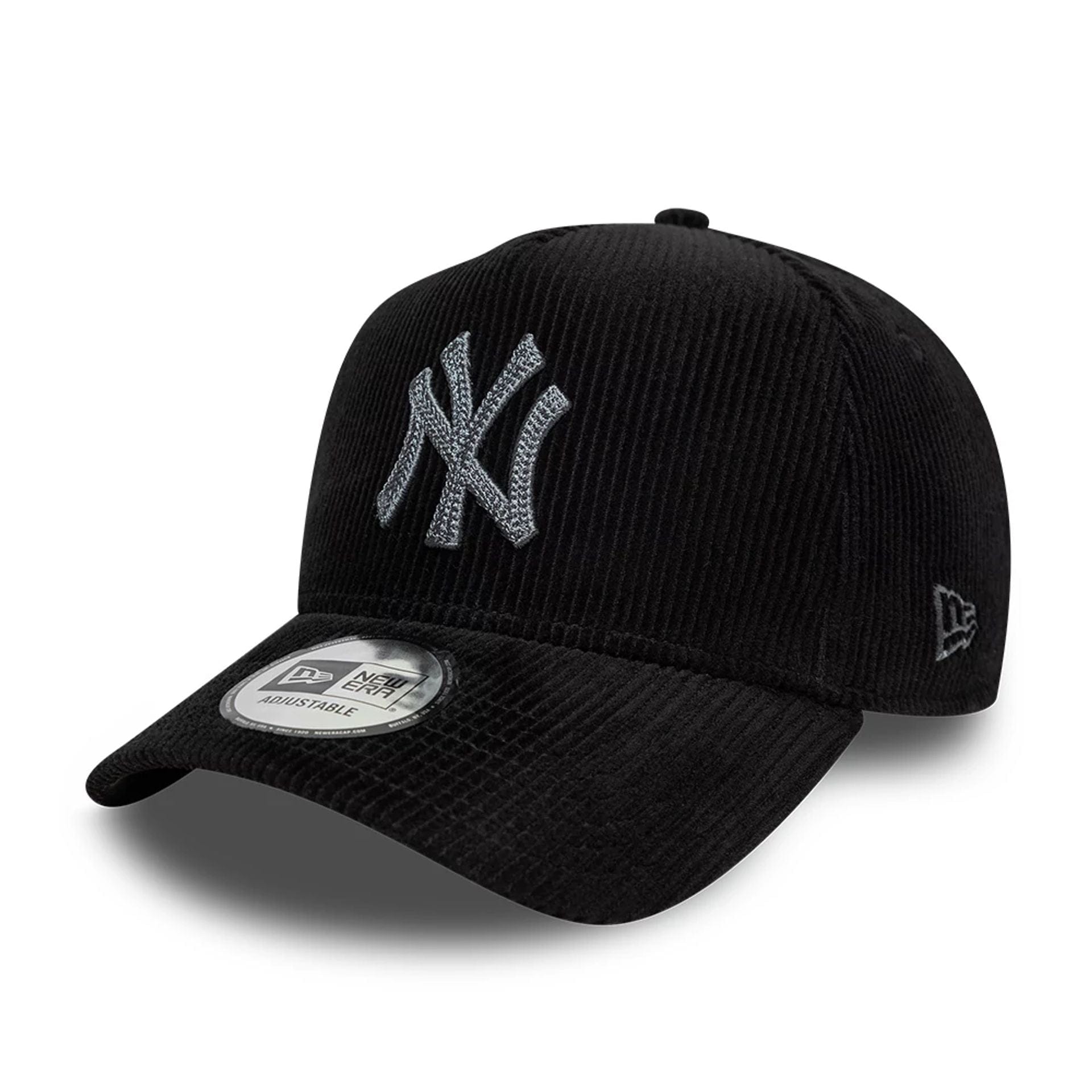 This is a New York Yankees MLB Cord Black 9FORTY E-Frame Adjustable Cap 1