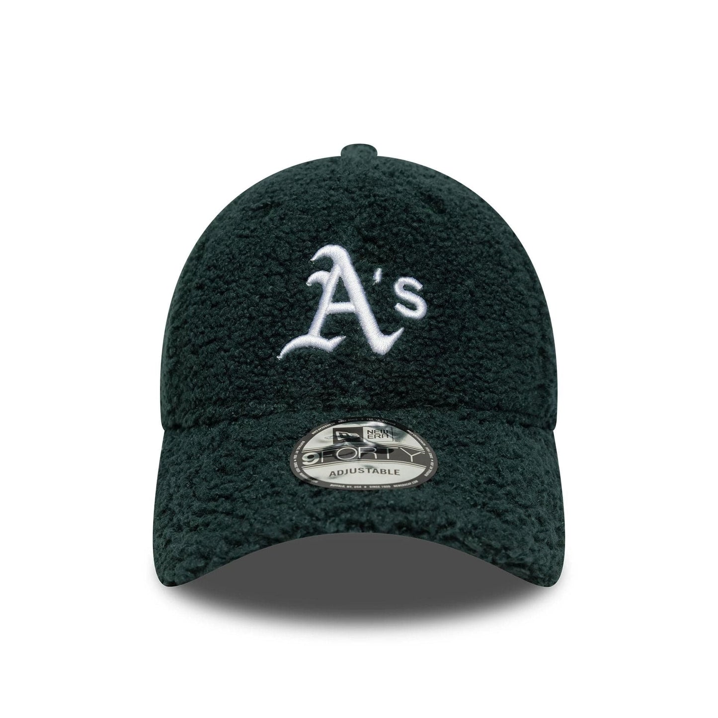 This is a Oakland Athletics MLB Winter Borg Dark Green 9FORTY Adjustable Cap 2