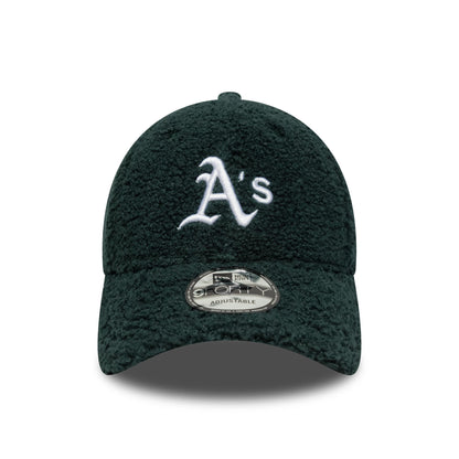 This is a Oakland Athletics MLB Winter Borg Dark Green 9FORTY Adjustable Cap 2