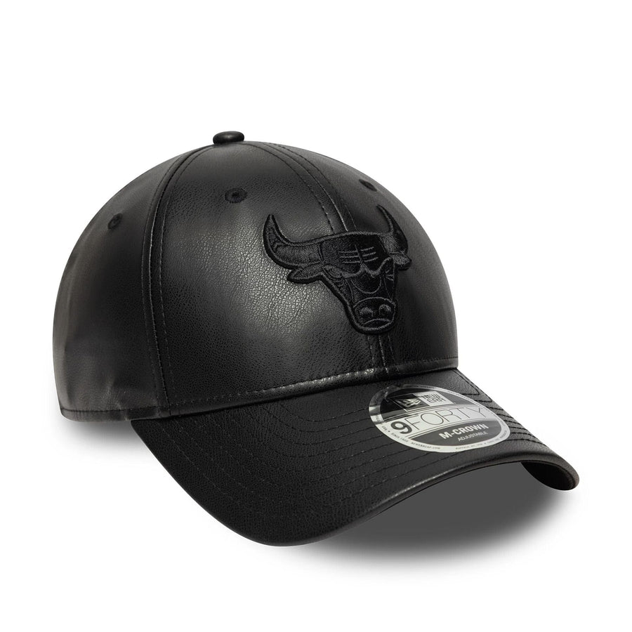This is a Chicago Bulls NBA PU Black 9FORTY M-Crown Adjustable Cap 3