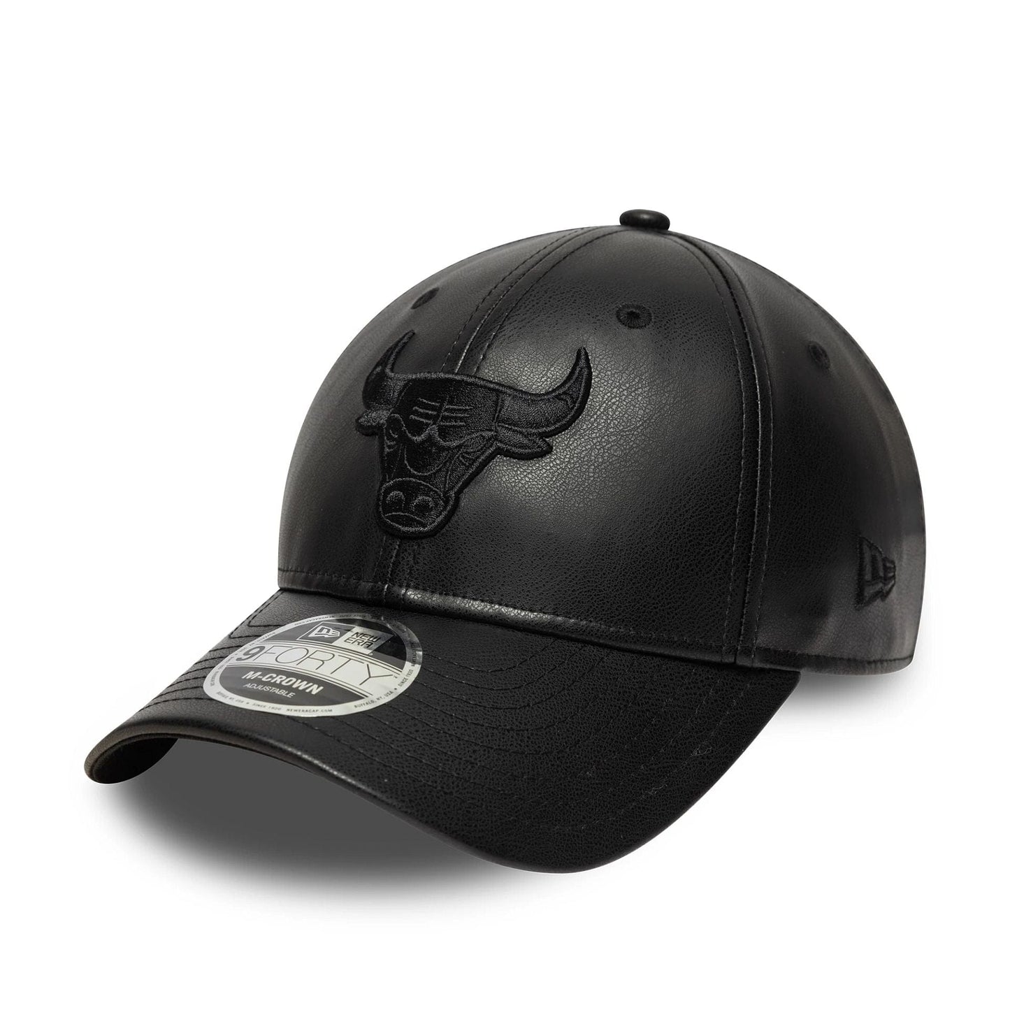 This is a Chicago Bulls NBA PU Black 9FORTY M-Crown Adjustable Cap 1