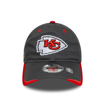 This is a Kansas City Chiefs NFL Charcoal 9TWENTY Adjustable Cap 2