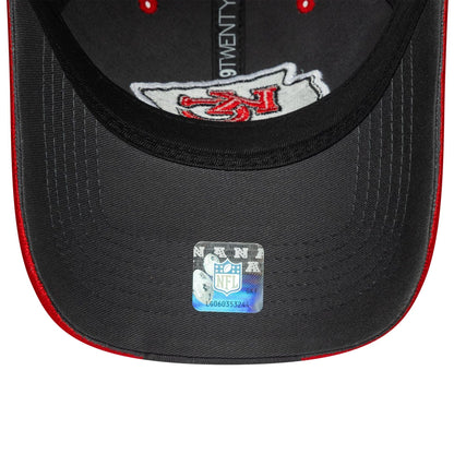 This is a Kansas City Chiefs NFL Charcoal 9TWENTY Adjustable Cap 5