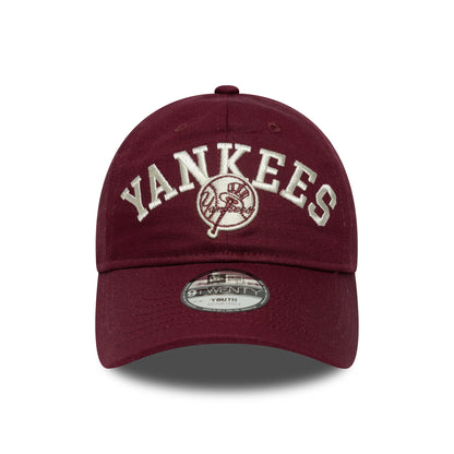 This is a New York Yankees Youth MLB College Dark Red 9TWENTY Adjustable Cap 2