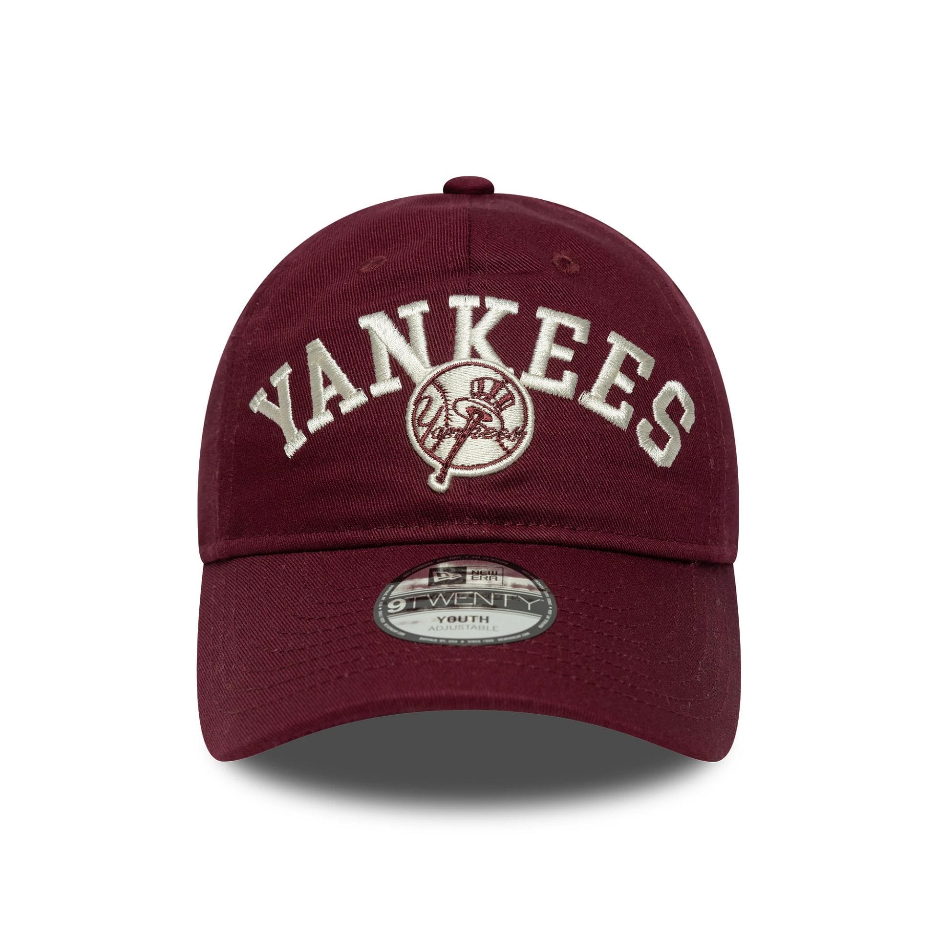 This is a New York Yankees Youth MLB College Dark Red 9TWENTY Adjustable Cap 2