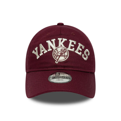 This is a New York Yankees Youth MLB College Dark Red 9TWENTY Adjustable Cap 2
