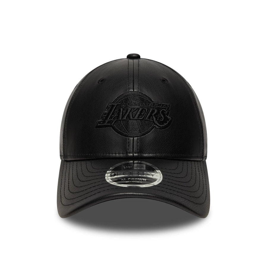 This is a LA Lakers NBA PU Black 9FORTY M-Crown Adjustable Cap 2