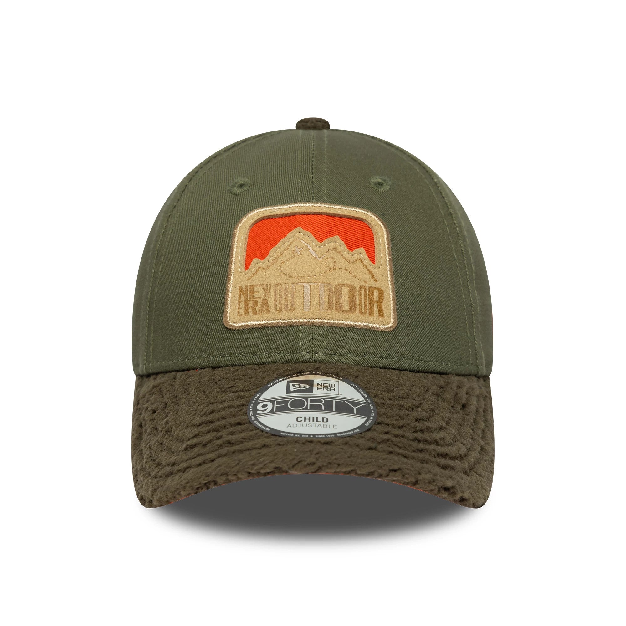 This is a  Child New Era Outdoor Green 9FORTY Adjustable Cap 2