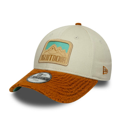 This is a  Child New Era Outdoor Cream 9FORTY Adjustable Cap 1