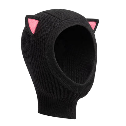 This is a Child New Era Cat Ears Black Balaclava 3