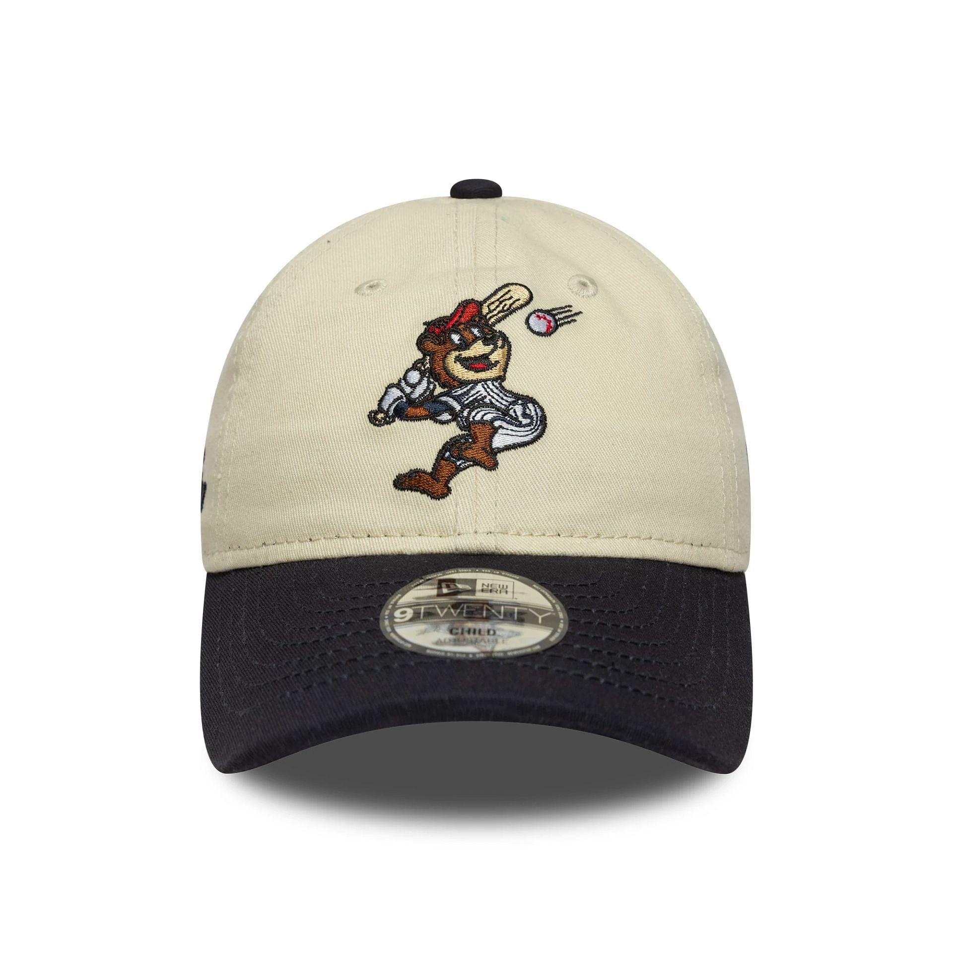 This is a  Child New Era Baseball Mascot Cream 9TWENTY Adjustable Cap 2