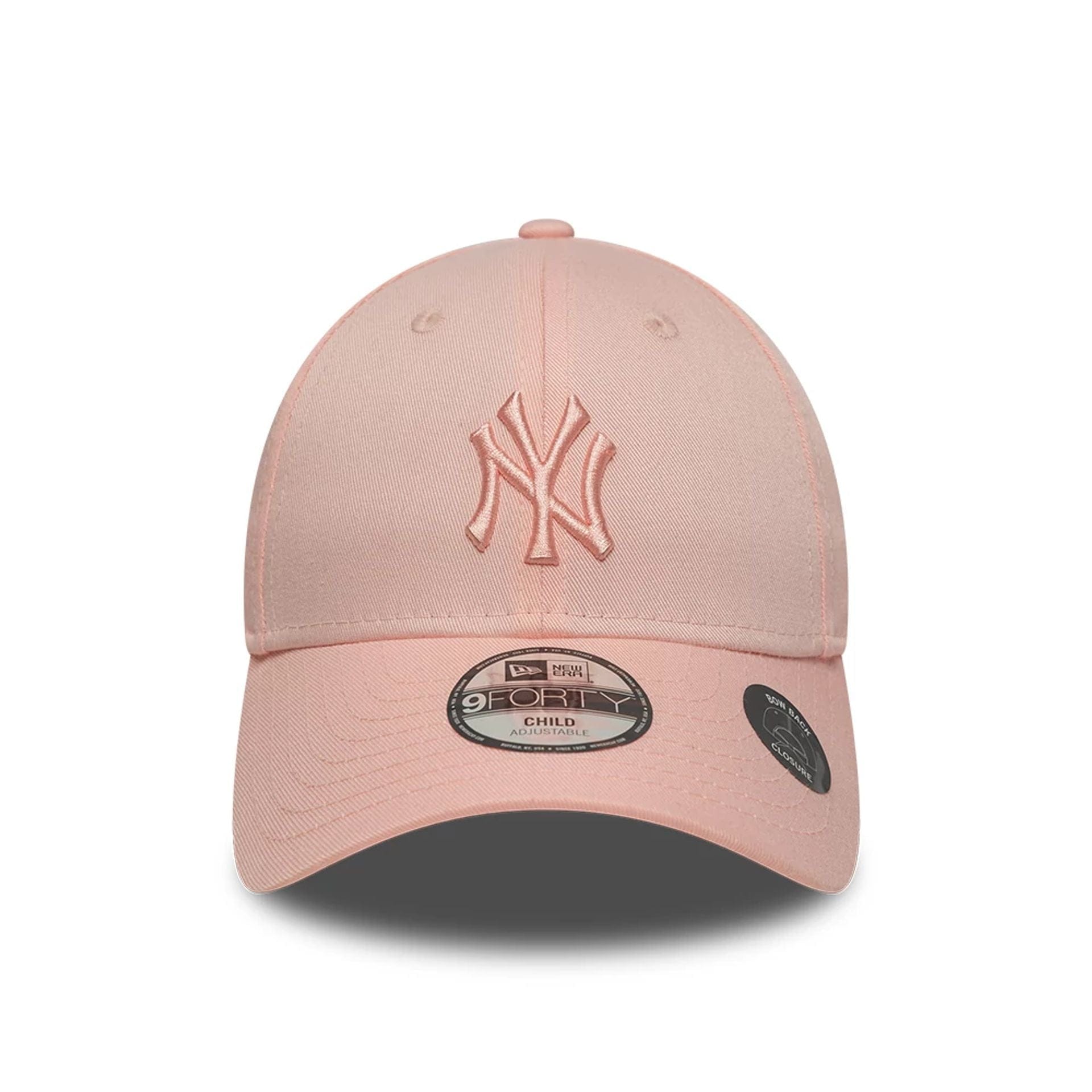 This is a New York Yankees Youth MLB Bow Back Pastel Pink 9FORTY Adjustable Cap 3