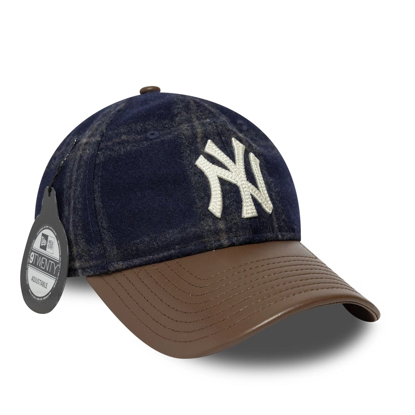 This is a New York Yankees MLB Loden Leather Navy 9TWENTY Adjustable Cap 3
