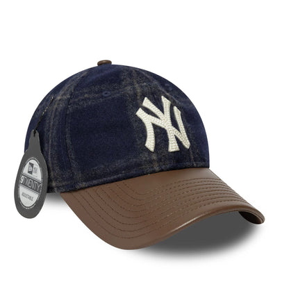 This is a New York Yankees MLB Loden Leather Navy 9TWENTY Adjustable Cap 3