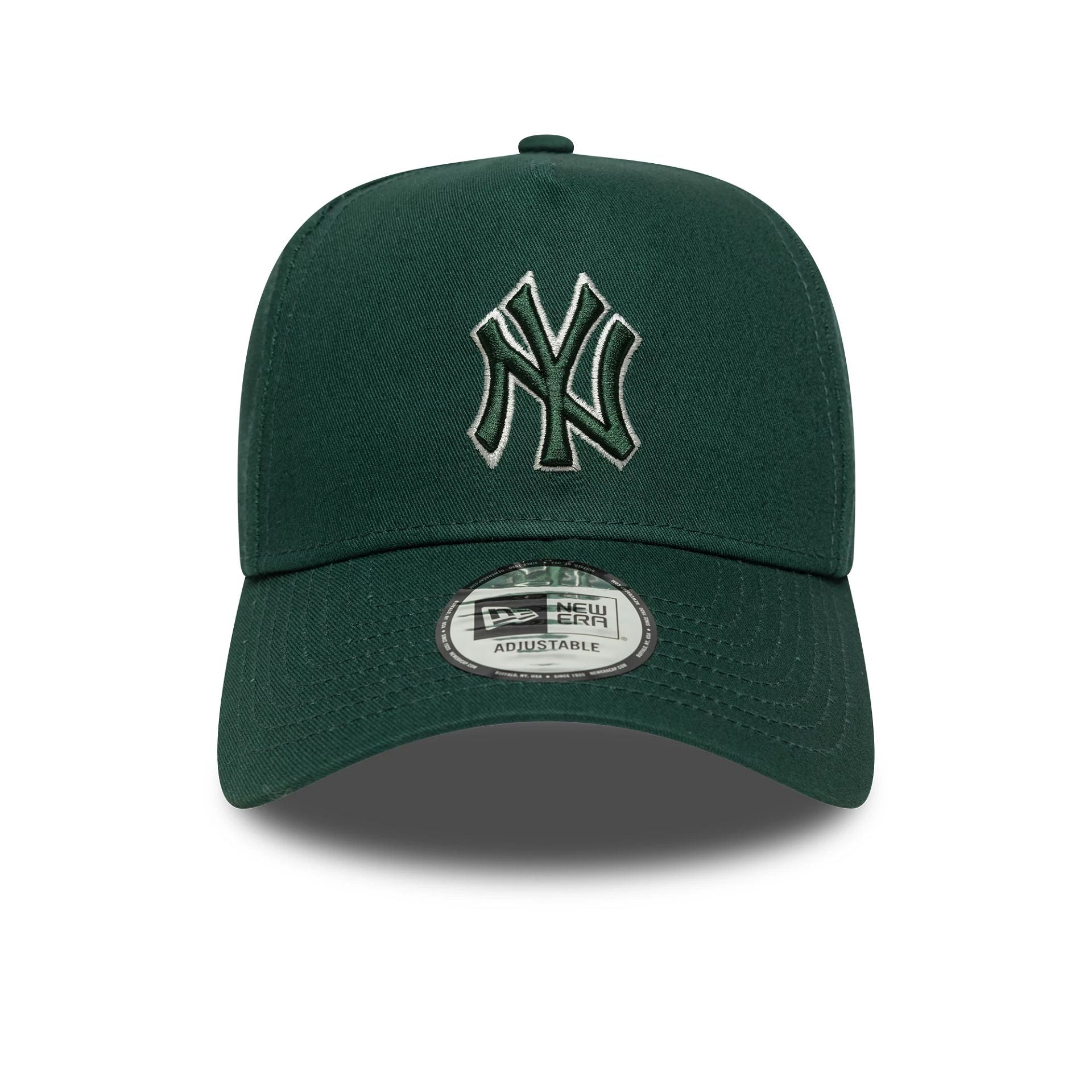 This is a New York Yankees MLB Team Outline Dark Green 9FORTY E-Frame Adjustable Cap 2