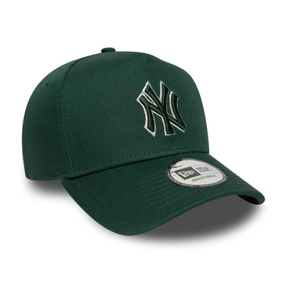 This is a New York Yankees MLB Team Outline Dark Green 9FORTY E-Frame Adjustable Cap 3