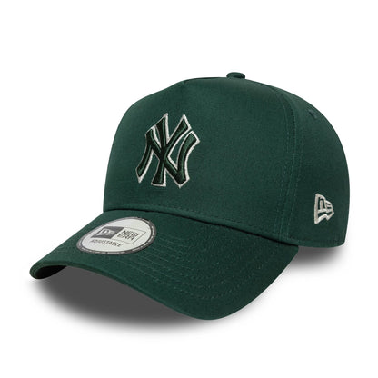 This is a New York Yankees MLB Team Outline Dark Green 9FORTY E-Frame Adjustable Cap 1