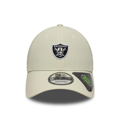This is a Las Vegas Raiders NFL Recycled Mini Cream 9FORTY Adjustable Cap 2