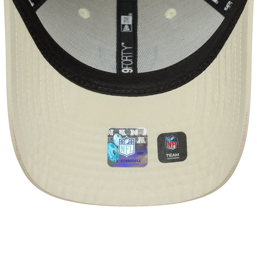 This is a Las Vegas Raiders NFL Recycled Mini Cream 9FORTY Adjustable Cap 5