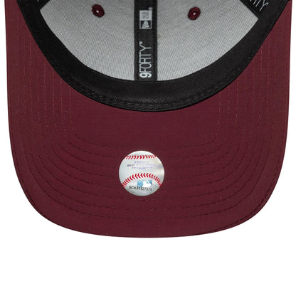 This is a New York Yankees MLB Recycled Mini Dark Red 9FORTY Adjustable Cap 5