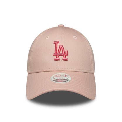 This is a LA Dodgers Womens MLB League Essential Pastel Pink 9FORTY Adjustable Cap 2