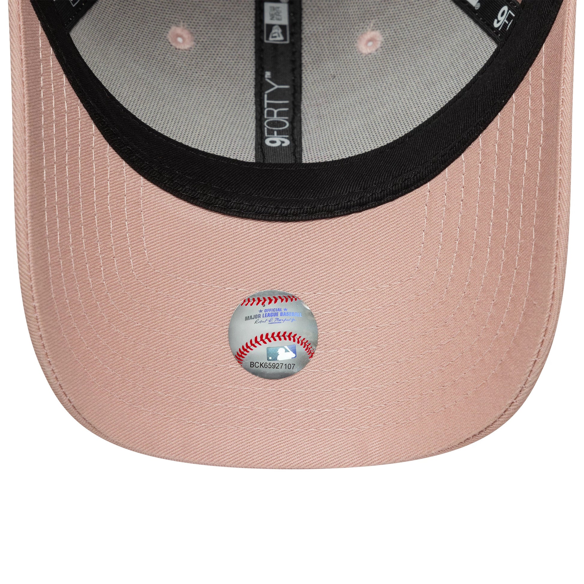 This is a LA Dodgers Womens MLB League Essential Pastel Pink 9FORTY Adjustable Cap 5