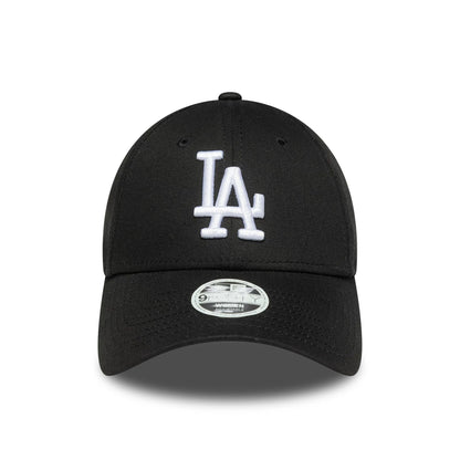 This is a LA Dodgers Womens MLB League Essential Black 9FORTY Adjustable Cap 2