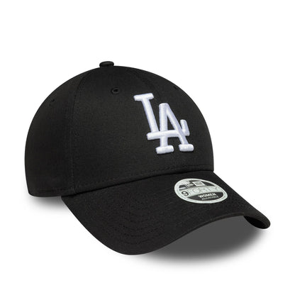 This is a LA Dodgers Womens MLB League Essential Black 9FORTY Adjustable Cap 3