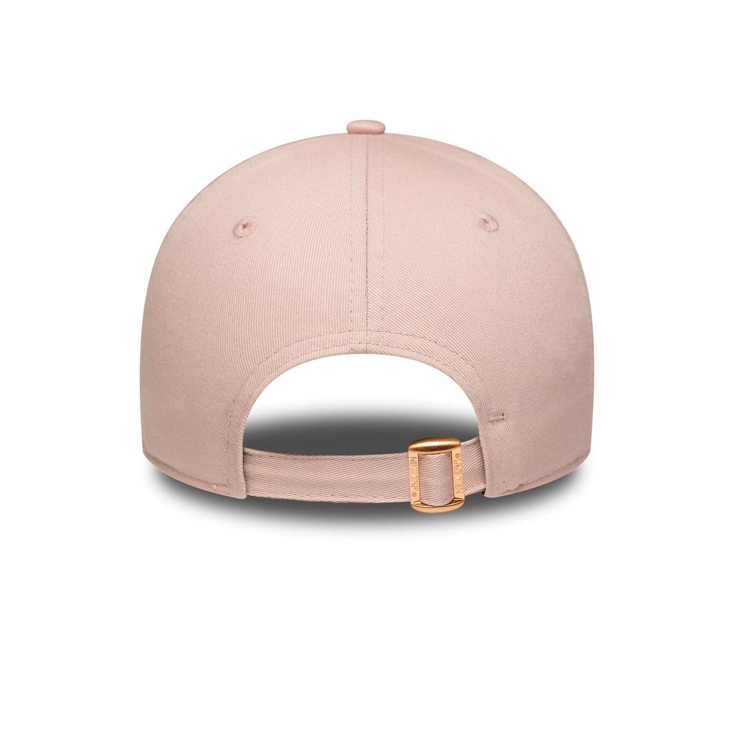 This is a New York Yankees Womens MLB Metallic Logo Pastel Pink 9FORTY Adjustable Cap 4